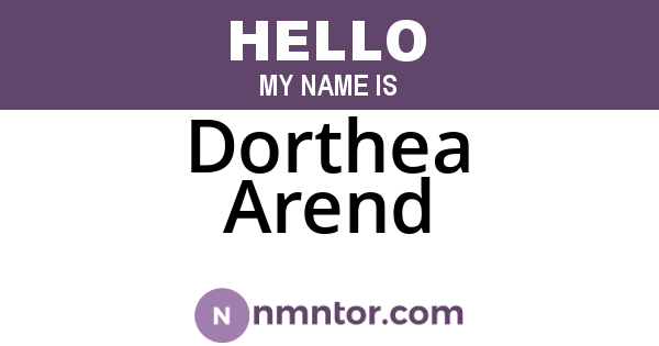 Dorthea Arend