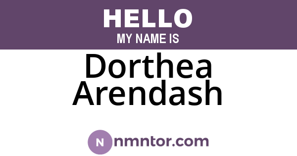 Dorthea Arendash