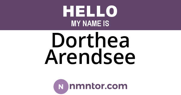 Dorthea Arendsee
