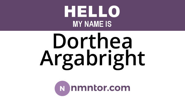 Dorthea Argabright