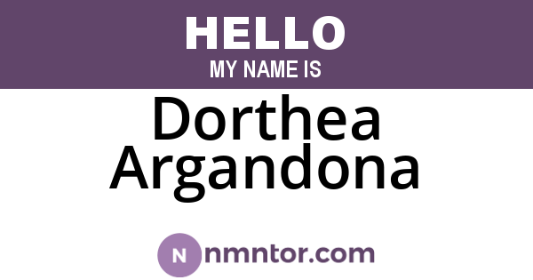 Dorthea Argandona