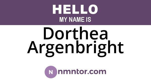 Dorthea Argenbright
