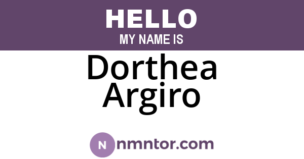 Dorthea Argiro
