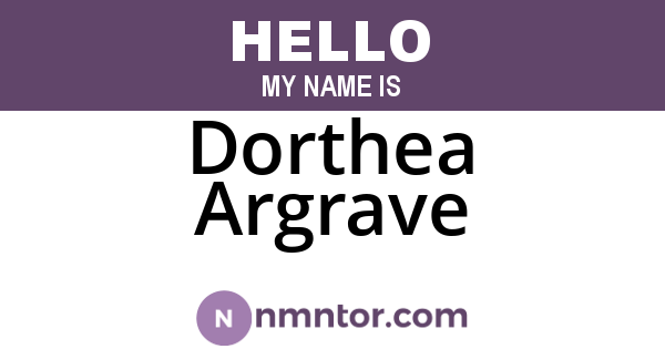 Dorthea Argrave