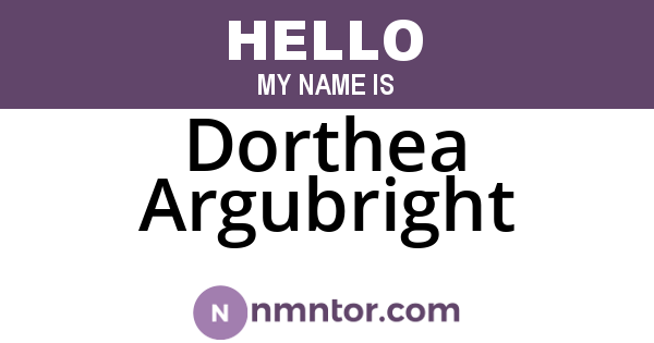 Dorthea Argubright