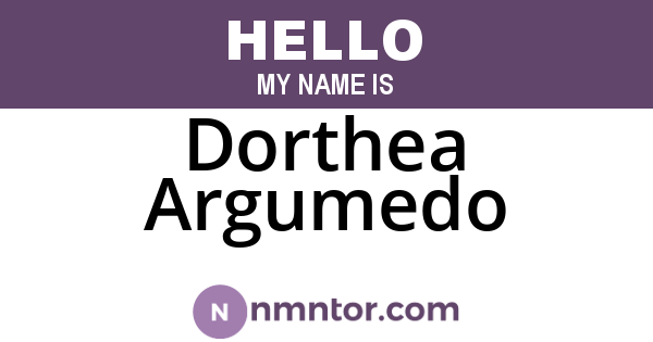 Dorthea Argumedo