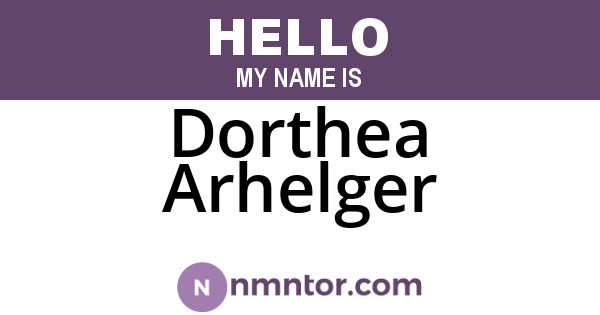 Dorthea Arhelger