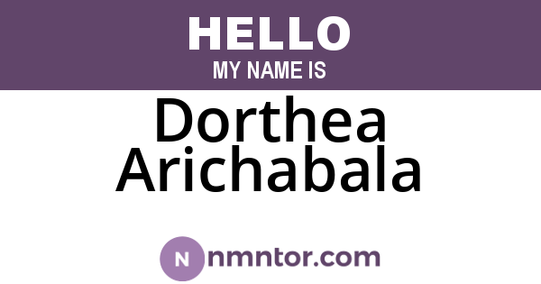 Dorthea Arichabala