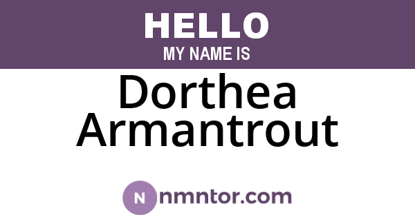 Dorthea Armantrout