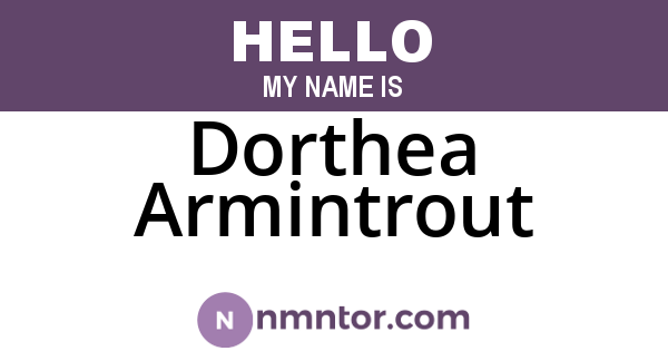 Dorthea Armintrout