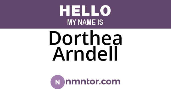 Dorthea Arndell