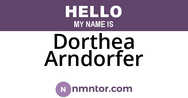 Dorthea Arndorfer