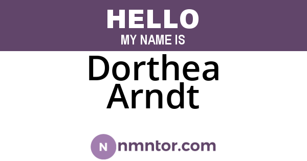 Dorthea Arndt