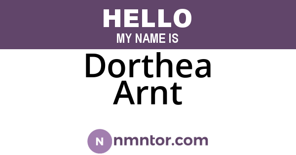 Dorthea Arnt