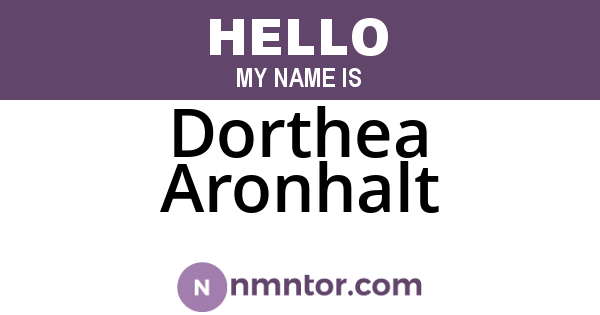 Dorthea Aronhalt