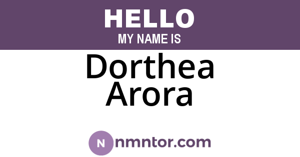 Dorthea Arora