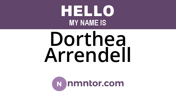 Dorthea Arrendell