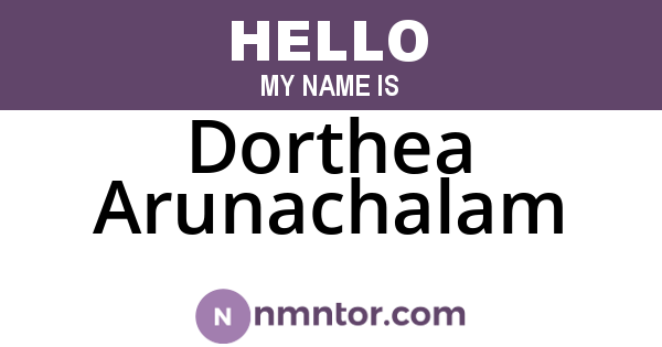 Dorthea Arunachalam