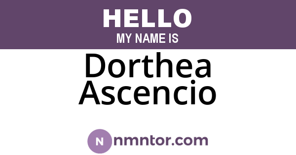 Dorthea Ascencio