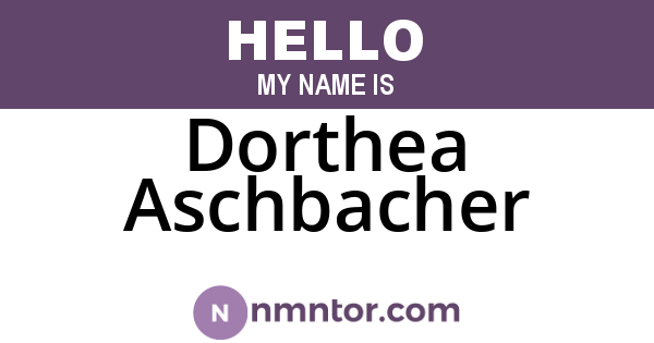 Dorthea Aschbacher