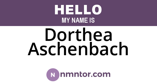 Dorthea Aschenbach