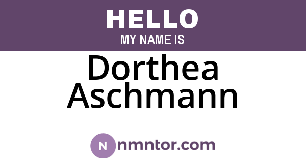Dorthea Aschmann