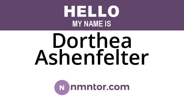 Dorthea Ashenfelter