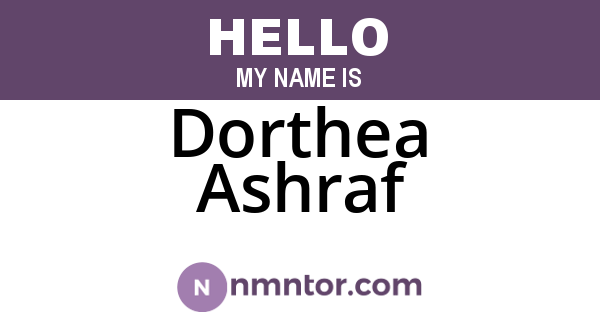 Dorthea Ashraf