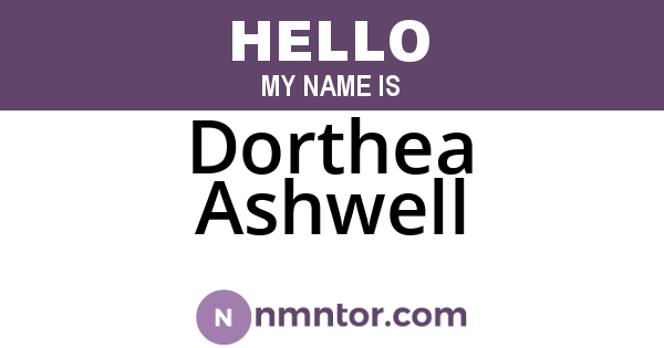 Dorthea Ashwell