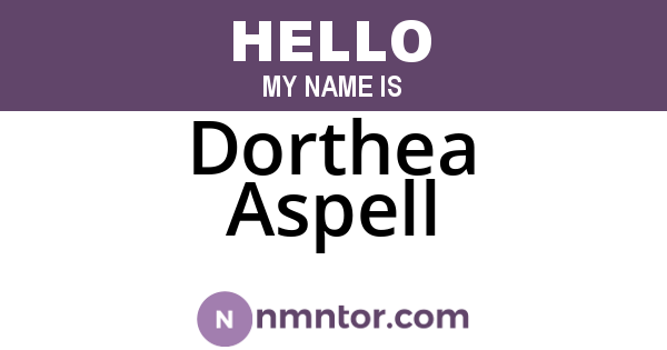Dorthea Aspell