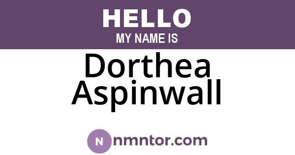 Dorthea Aspinwall