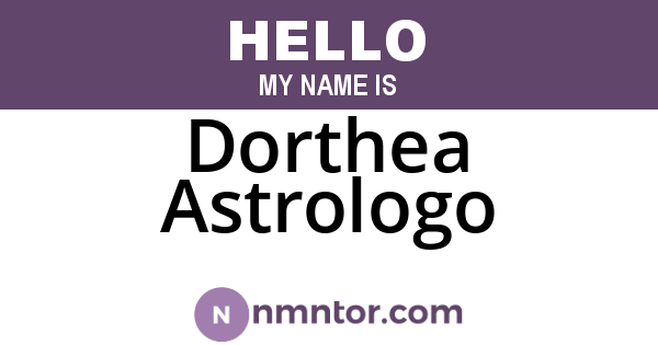 Dorthea Astrologo