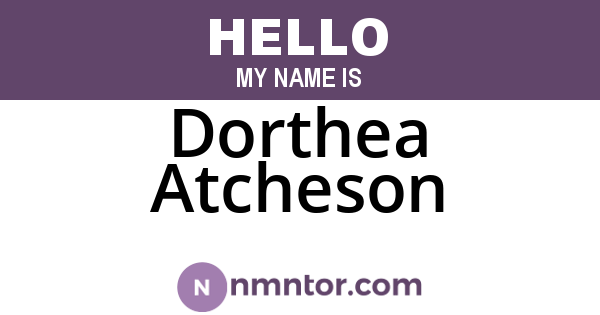 Dorthea Atcheson