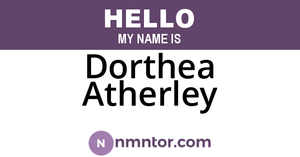Dorthea Atherley