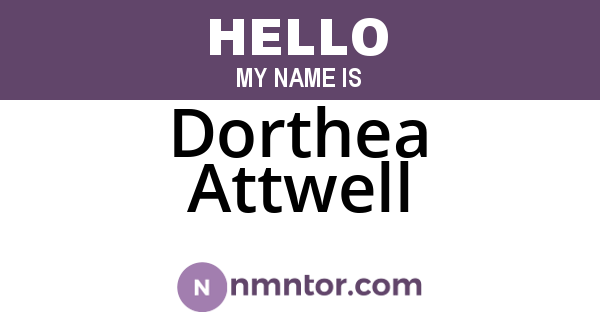 Dorthea Attwell