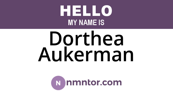 Dorthea Aukerman