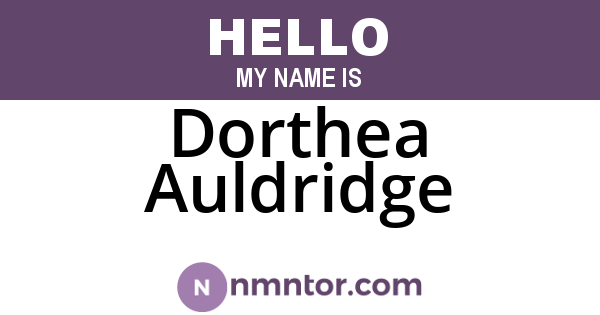 Dorthea Auldridge