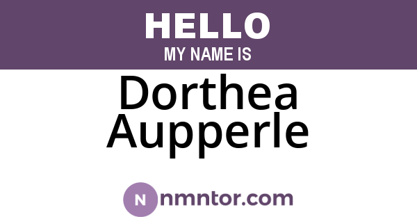 Dorthea Aupperle
