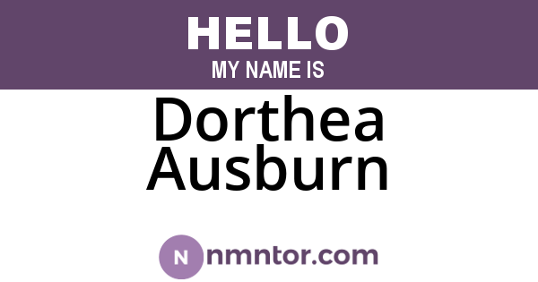 Dorthea Ausburn