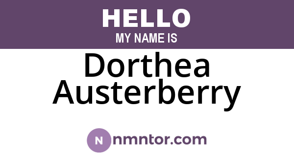 Dorthea Austerberry