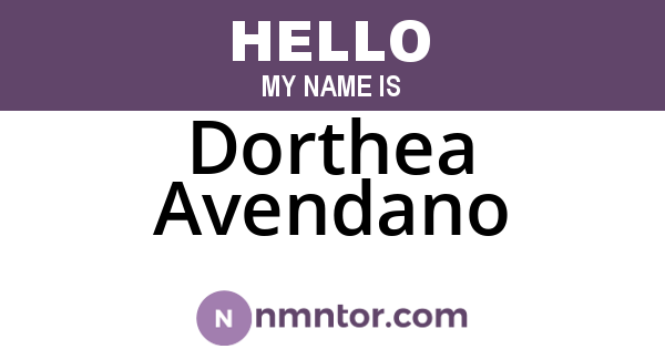 Dorthea Avendano