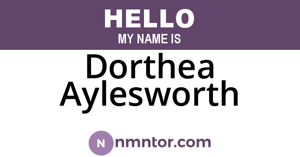 Dorthea Aylesworth