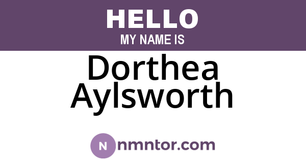 Dorthea Aylsworth