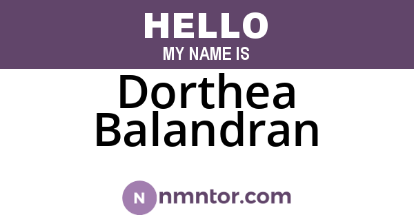 Dorthea Balandran