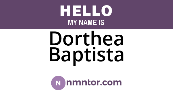 Dorthea Baptista