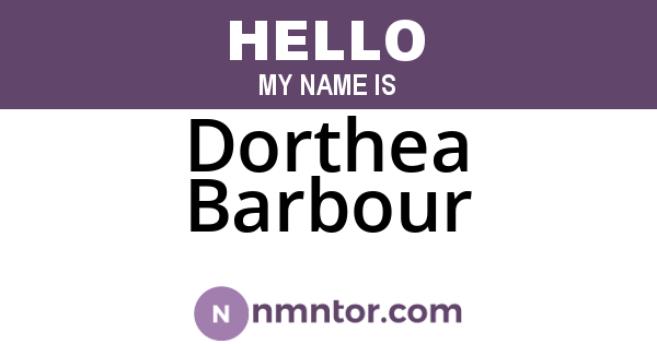 Dorthea Barbour