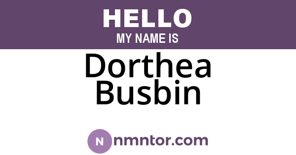 Dorthea Busbin