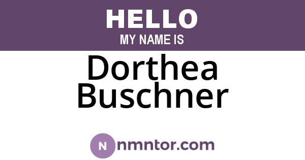 Dorthea Buschner