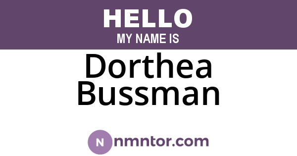 Dorthea Bussman