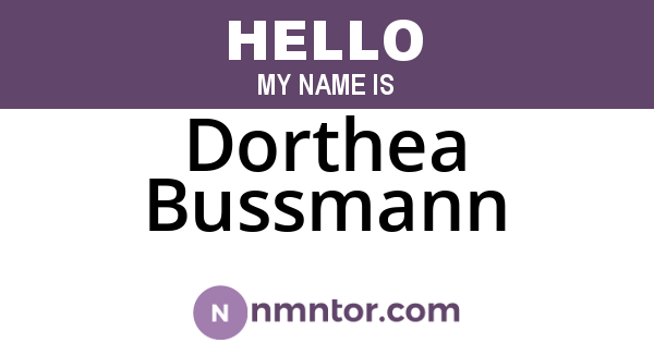 Dorthea Bussmann